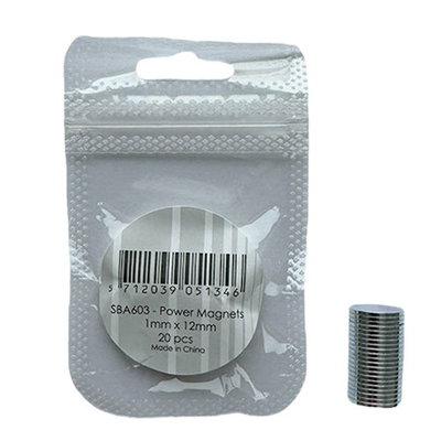 Magneetjes mini rond 12 mm 10 stuks 